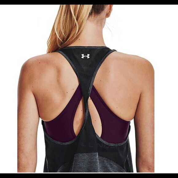 UNDER ARMOUR Women’s Tech Vent Gray Tank Top - Picture 6 of 9